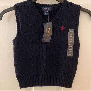 NEW Ralph Lauren Navy Quilted Vest. Boy Size 3